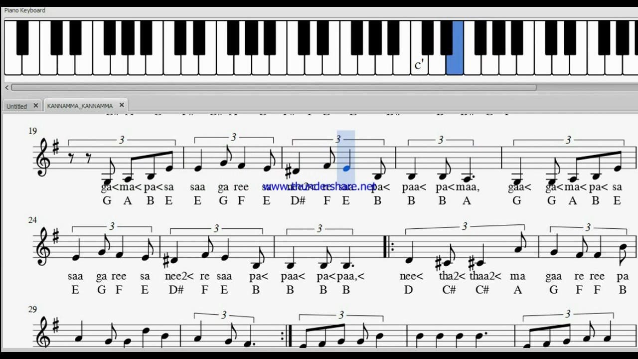 tamil song keyboard notes